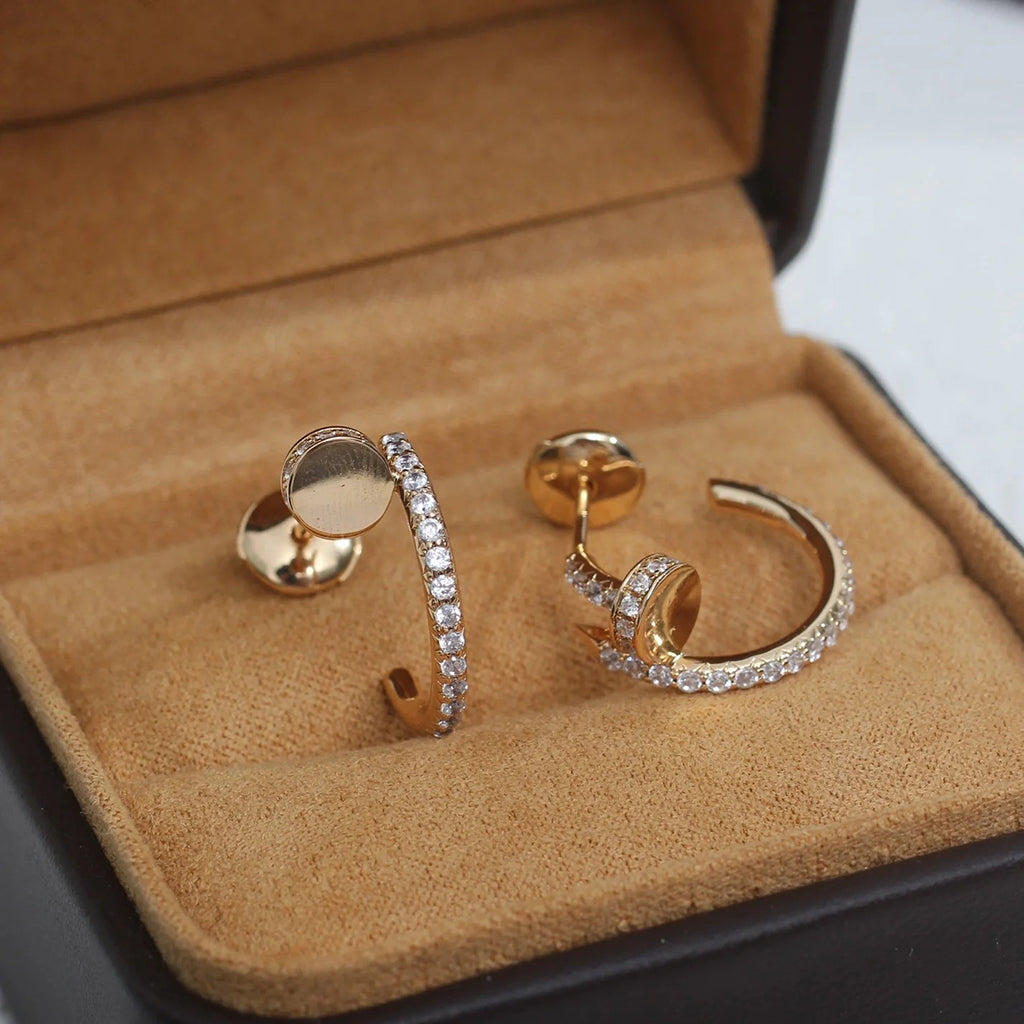 [Angela Jewelry]JUSTE FULL DIAMOND SMALL EARRINGS