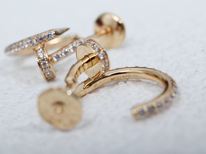 [Angela Jewellery]JUSTE EARRINGS 12.75MM PINK GOLD DIAMOND