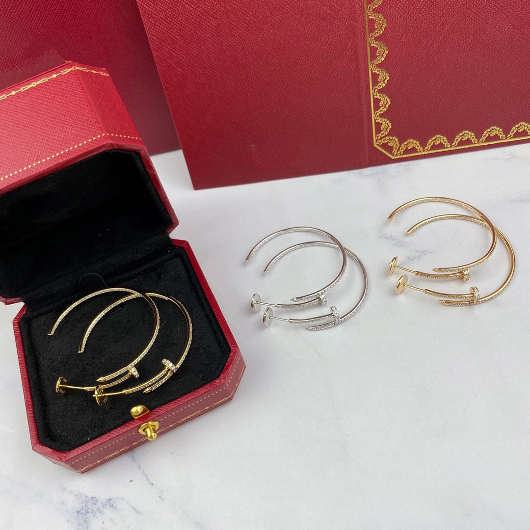 [アンジェラジュエリー]JUSTE イヤリング フルダイヤモンド 1.8mm