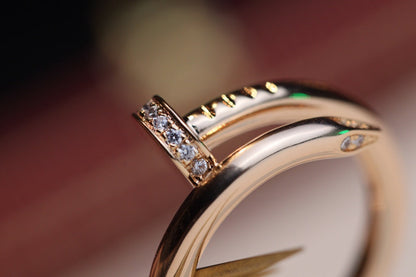 [Angela Jewellery]JUSTE RING 2.65MM PINK GOLD DIAMOND