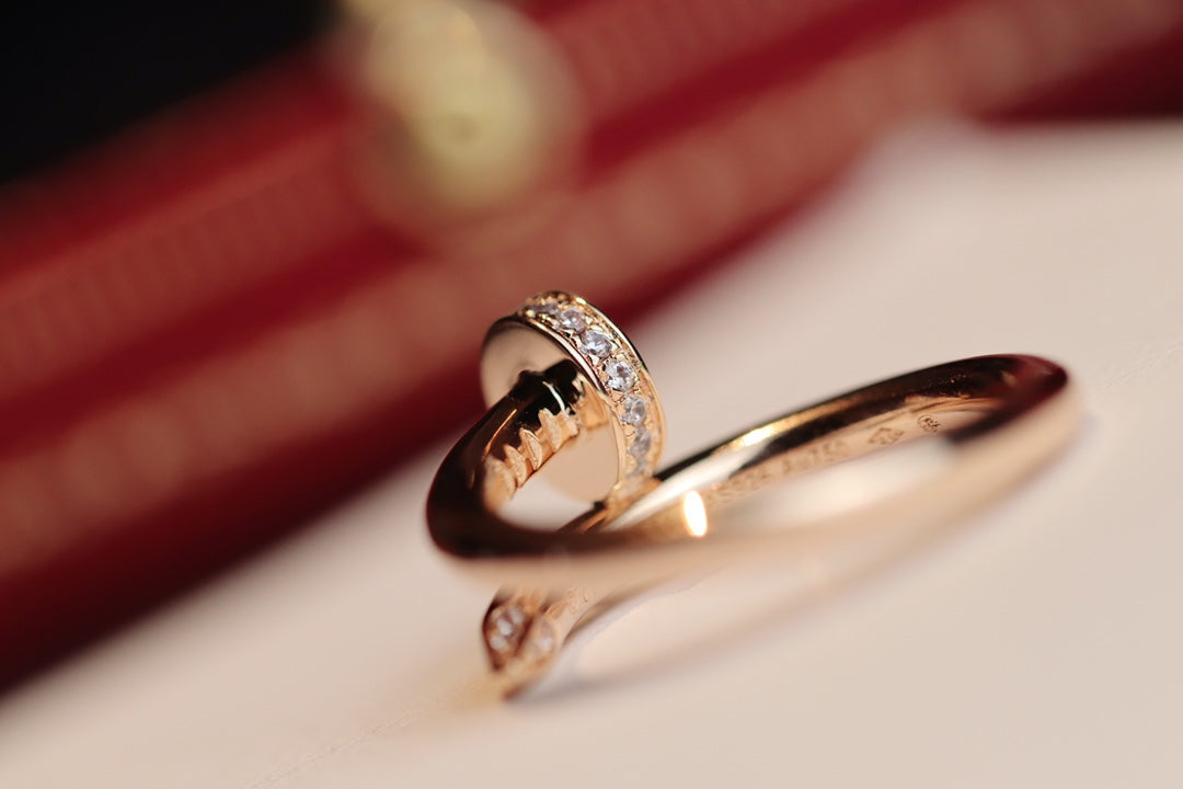 [Angela Jewellery]JUSTE RING 2.65MM PINK GOLD DIAMOND