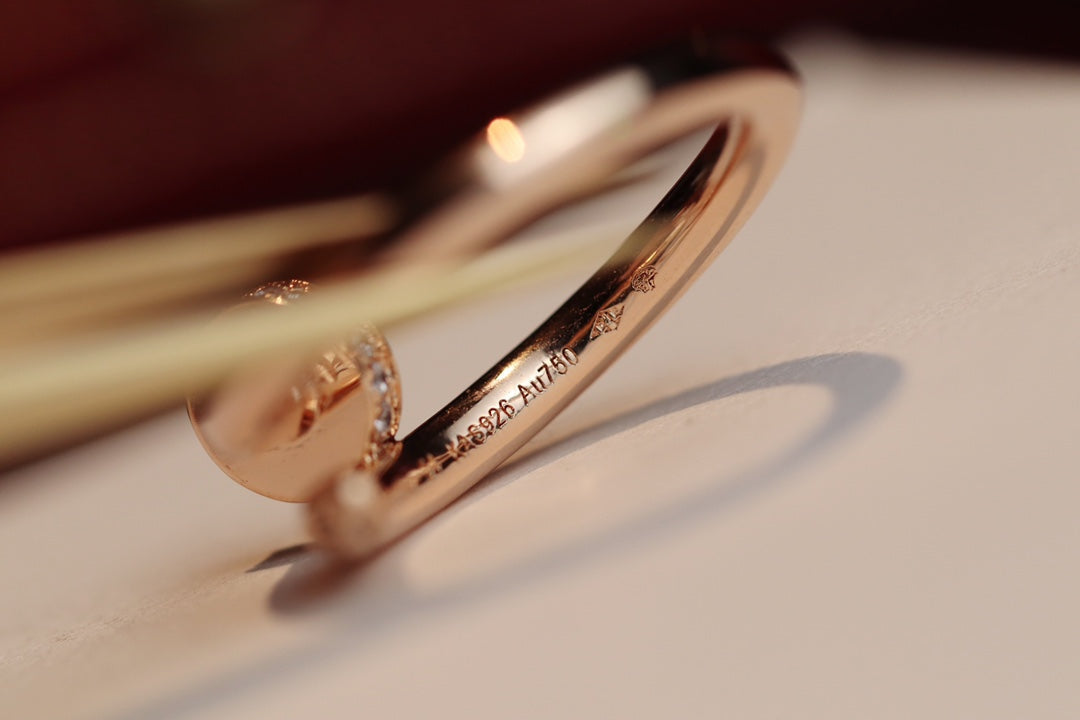 [Angela Jewellery]JUSTE RING 2.65MM PINK GOLD DIAMOND