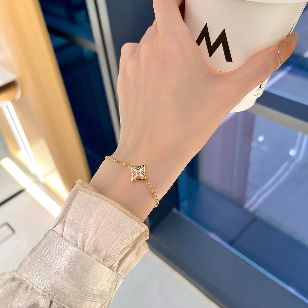 [Angela Jewellery]STAR 1 DIAMOND PINK GOLD BRACELET