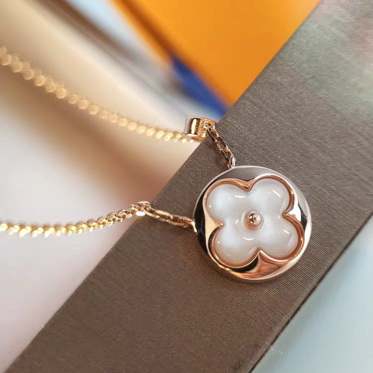[Angela Jewellery]SUN MOP GOLD 1 DIAMOND NECKLACE