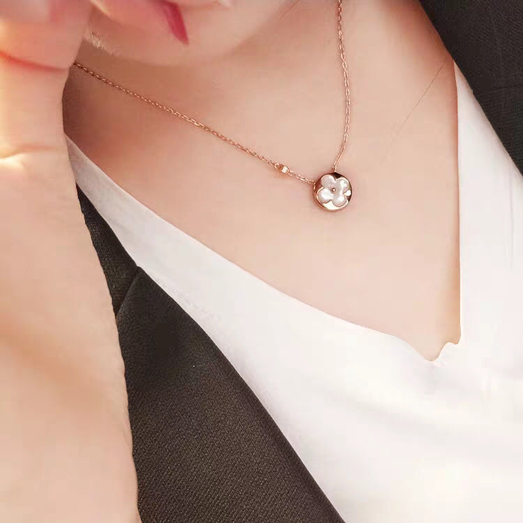 [Angela Jewellery]SUN MOP GOLD 1 DIAMOND NECKLACE