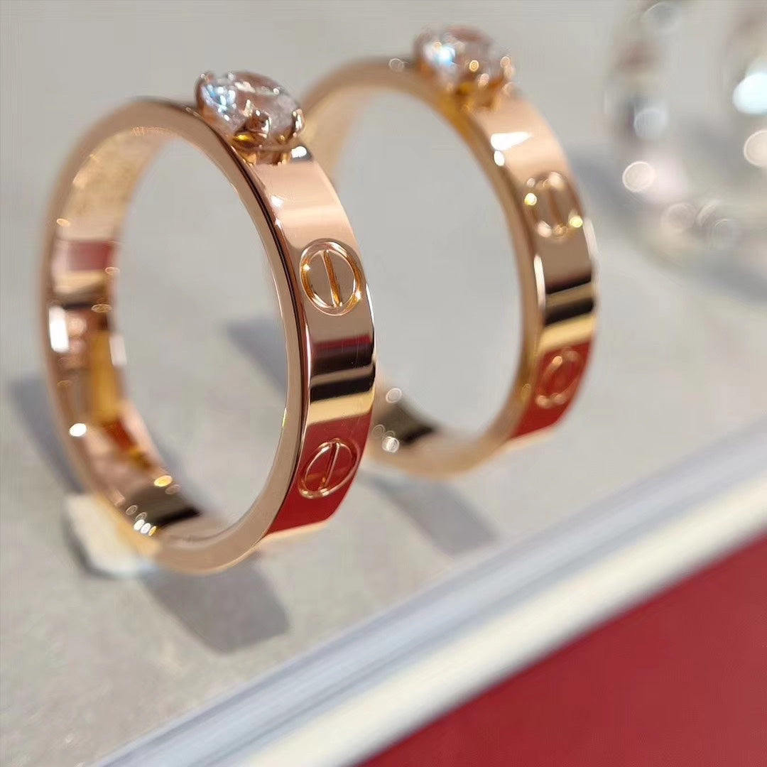 [Angela Jewellery]LOVE RING 3.6MM 1 BIG DIAMOND