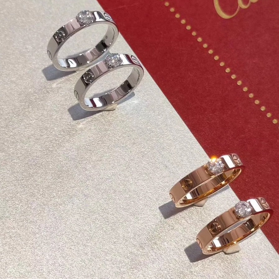 [Angela Jewellery]LOVE RING 3.6MM 1 BIG DIAMOND
