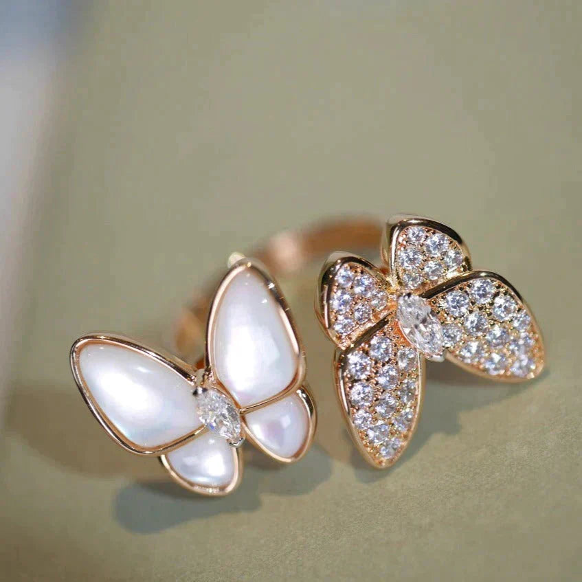 [Angela Schmuck]Zwillings-Schmetterlings-Diamant-Mopsring