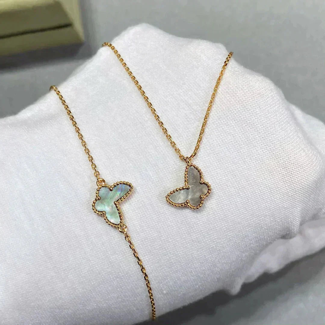 [アンジェラジュエリー]バタフライ ダークモップ バタフライ ブレスレット