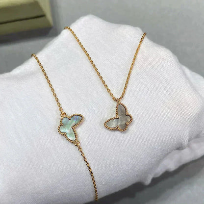 [アンジェラジュエリー]バタフライ ダークモップ バタフライ ブレスレット