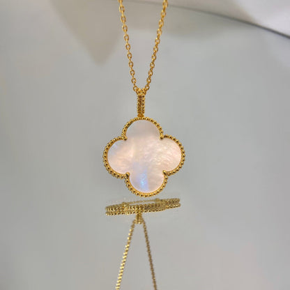 [アンジェラジュエリー]クローバー 25mm モップ ラージペンダントネックレス