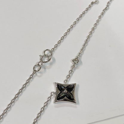 [アンジェラジュエリー]スターブラックモップネックレス