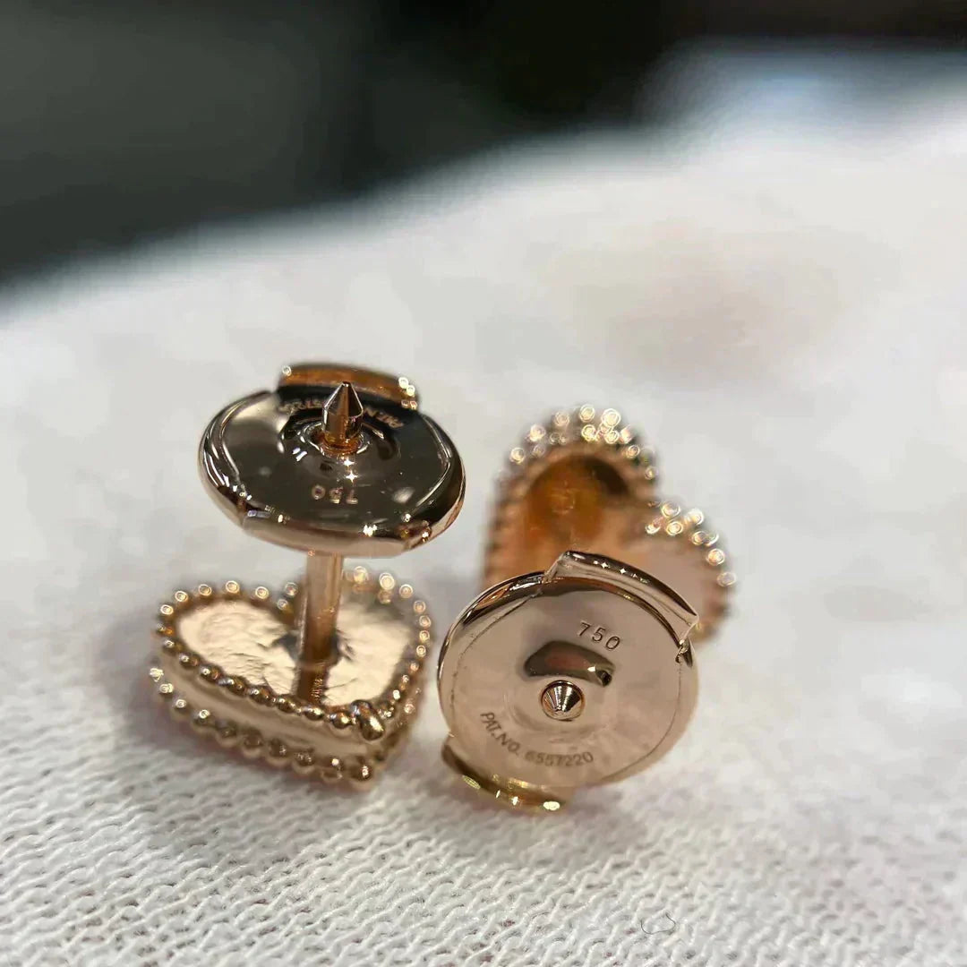 [アンジェラジュエリー]ハートカーネリアンスタッドピアス