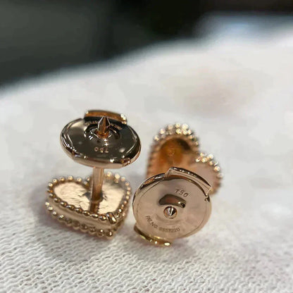 [アンジェラジュエリー]ハートカーネリアンスタッドピアス