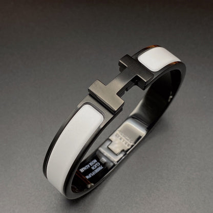 [Angela Jewellery]H BRACELET 12MM BLACK WHITE CERAMIC