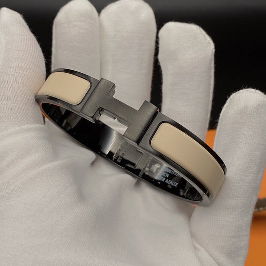 [Angela Jewellery]H BRACELET 12MM BLACK BEIGE CERAMIC