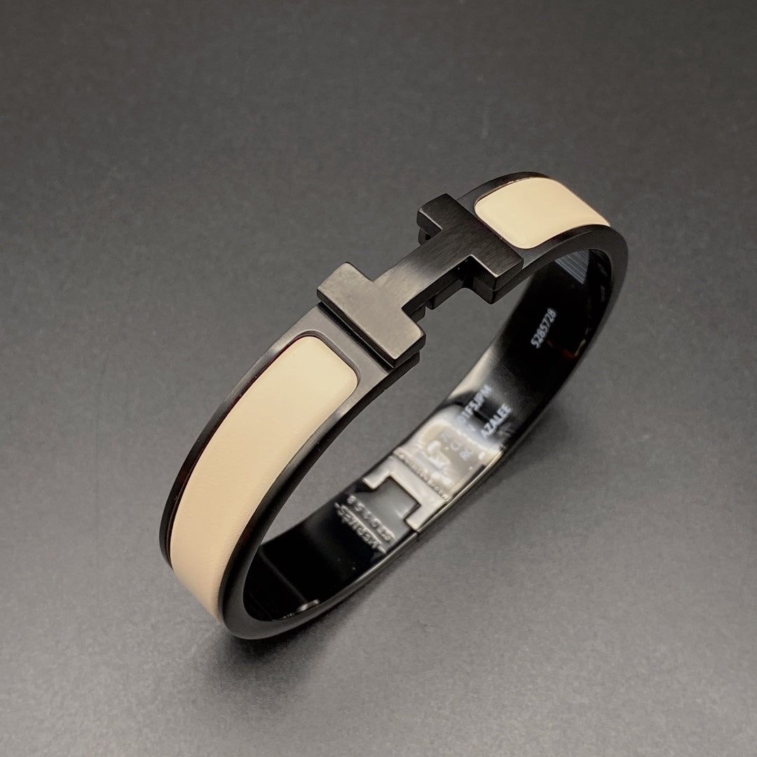 [Angela Jewellery]H BRACELET 12MM BLACK BEIGE CERAMIC