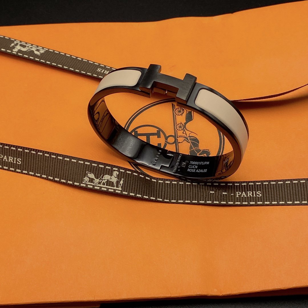 [Angela Jewellery]H BRACELET 12MM BLACK BEIGE CERAMIC