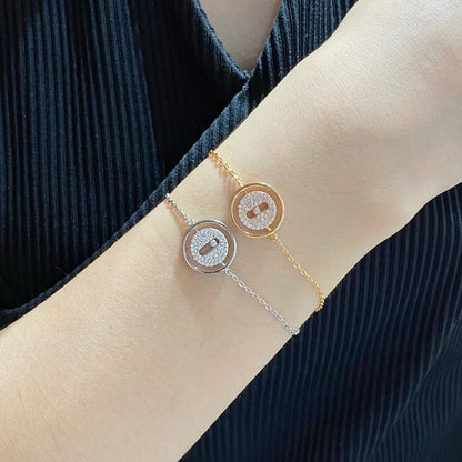 [Angela Jewelry]LUCKY MOVE DIAMOND PAVED BRACELET
