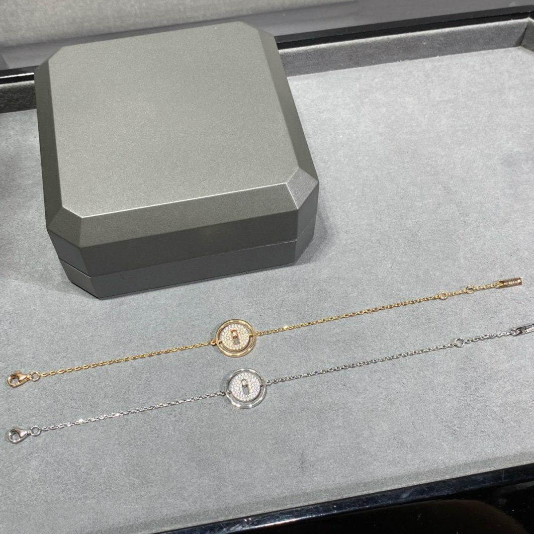 [Angela Jewelry]LUCKY MOVE DIAMOND PAVED BRACELET