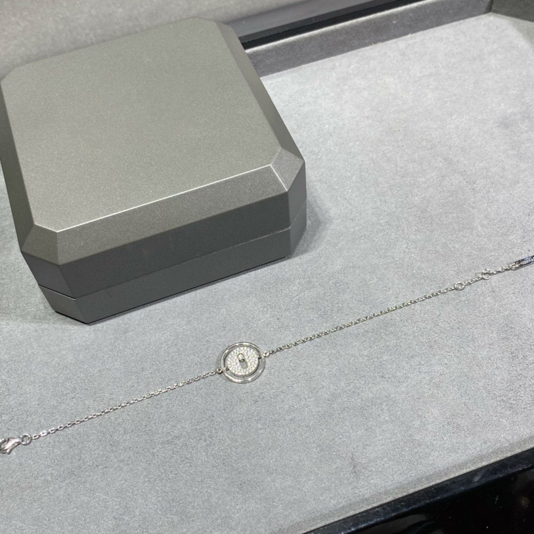 [Angela Jewelry]LUCKY MOVE DIAMOND PAVED BRACELET