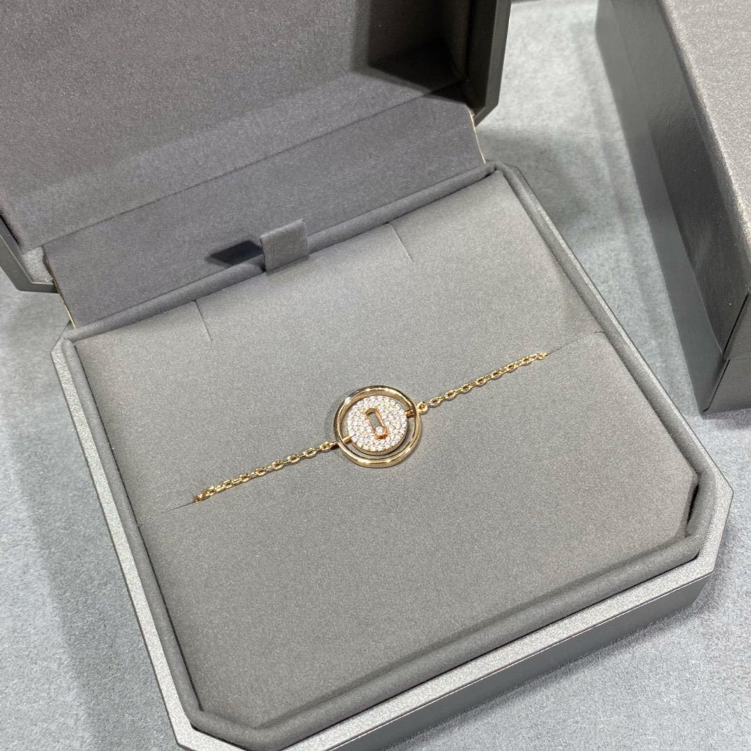 [Angela Jewelry]LUCKY MOVE DIAMOND PAVED BRACELET