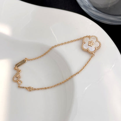 [アンジェラジュエリー]ラッキースプリング ローズゴールド モップブレスレット
