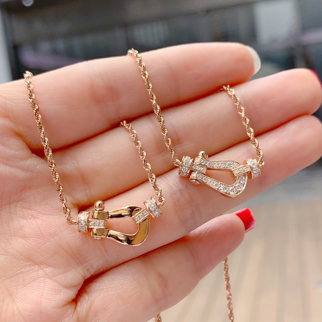[アンジェラジュエリー]フォース10 ピンクゴールド ダイヤモンドネックレス