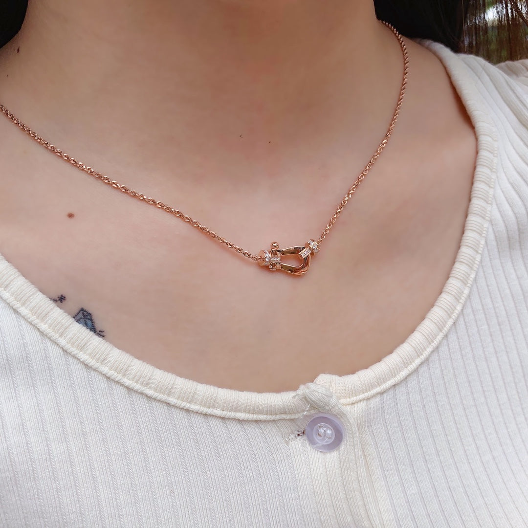 [アンジェラジュエリー]フォース10 ピンクゴールド ダイヤモンドネックレス