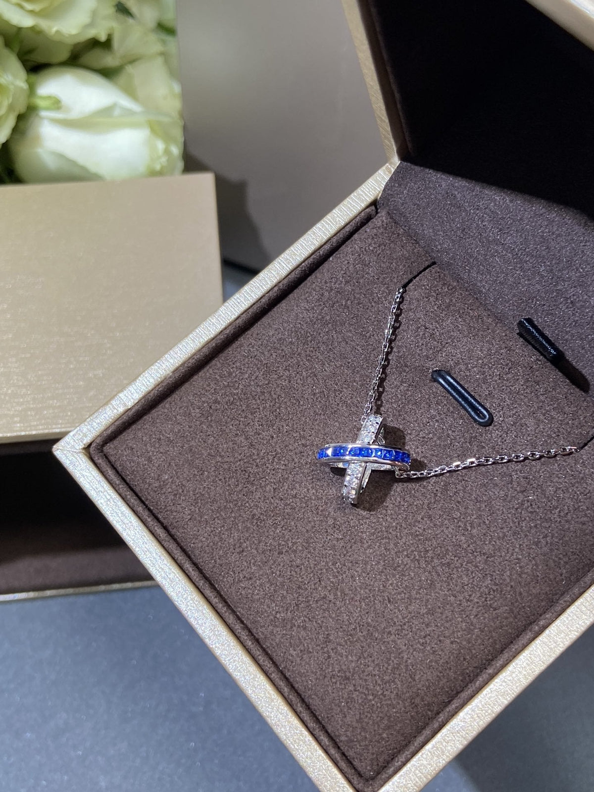 [Angela Jewellery]LIENS DIAMOND SILVER NECKLACE
