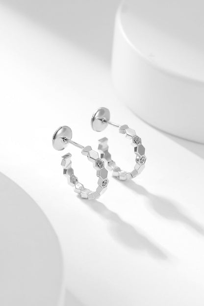 [アンジェラジュエリー]ビーラブ ダイヤモンド フープピアス