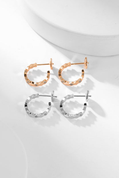 [アンジェラジュエリー]ビーラブ ダイヤモンド フープピアス