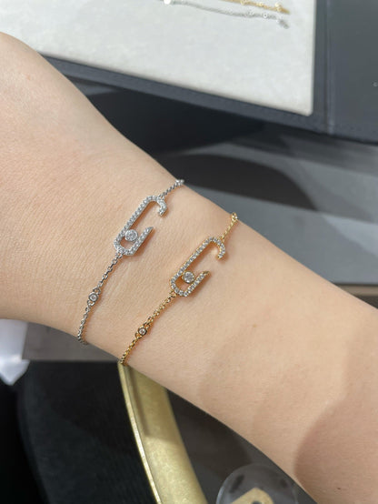 [Angela Jewelry] LOVE & JUSTE Baby Move Diamond Bracelet Stack Set