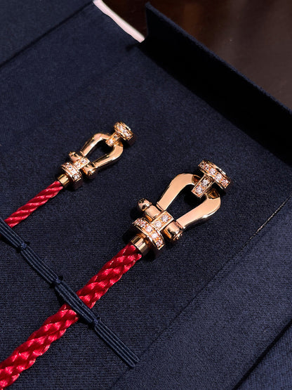 [Angela Jewellery]FORCE 10 HALBDIAMANT ROSA GOLD ROT CORDERI GROSSES UND MITTLERES MODELL