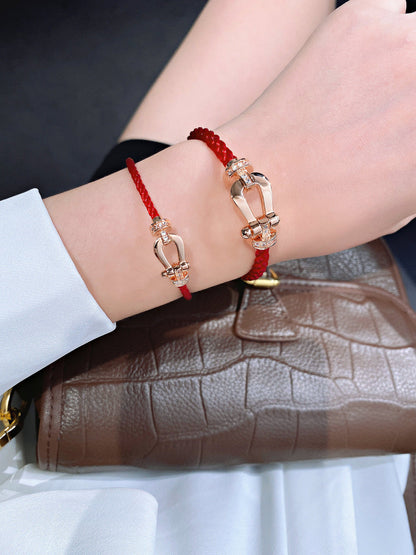 [Angela Jewellery]FORCE 10 HALBDIAMANT ROSA GOLD ROT CORDERI GROSSES UND MITTLERES MODELL