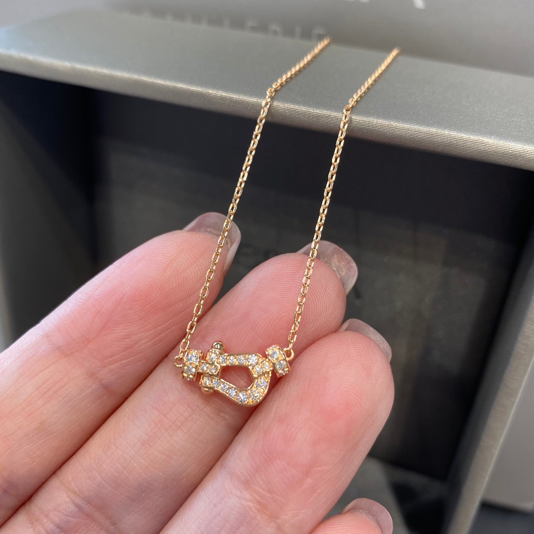 [アンジェラジュエリー]フォース10 ダイヤモンド ピンクゴールド ネックレス ミニモデル