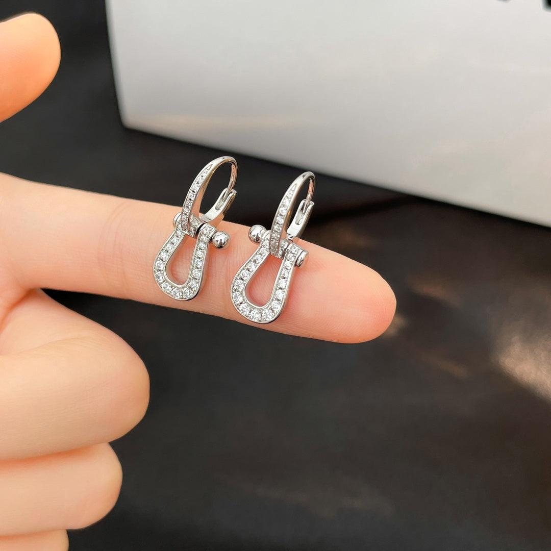 [Angela Jewellery]FORCE 10 FULL DIAMOND DROP EARRINGS MEDIUM MODEL
