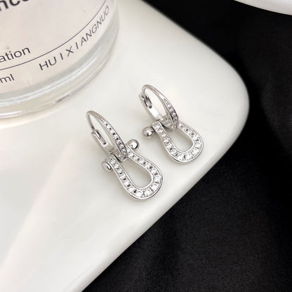 [Angela Jewellery]FORCE 10 FULL DIAMOND DROP EARRINGS MEDIUM MODEL