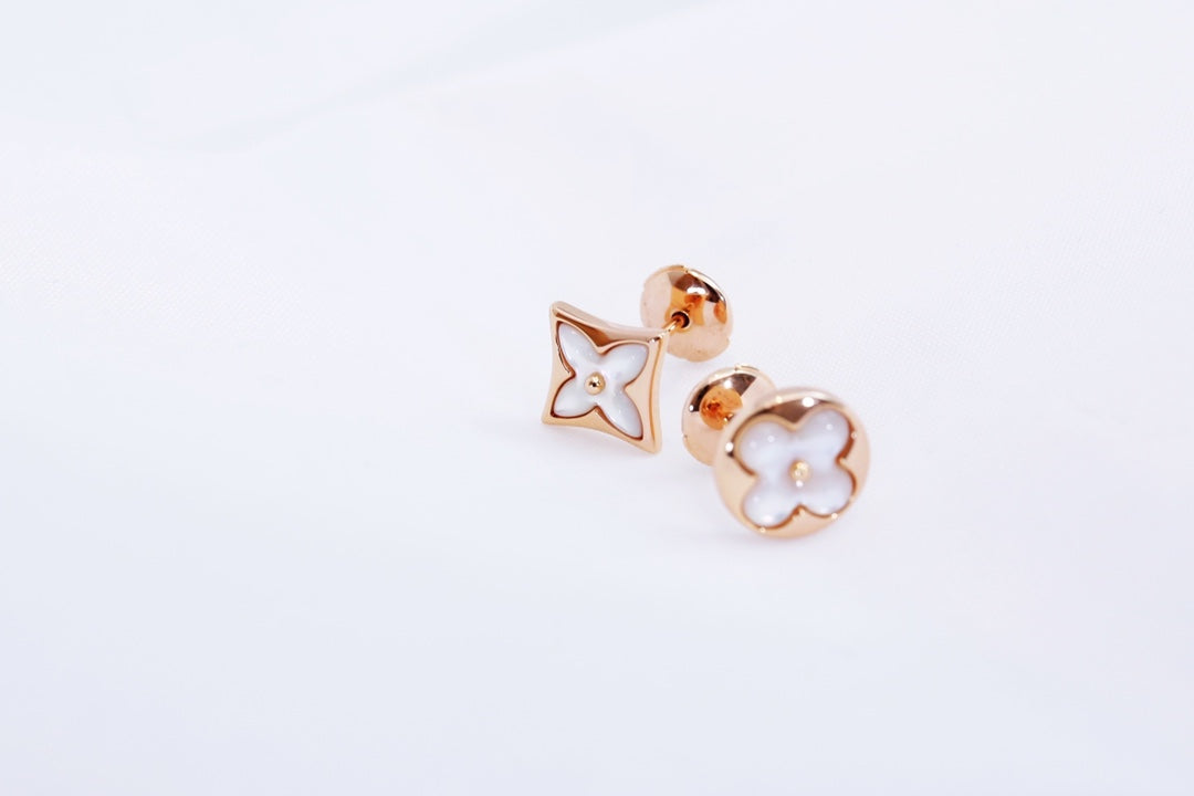 [アンジェラジュエリー]スター＆サン ピンクゴールド モップ スタッドピアス