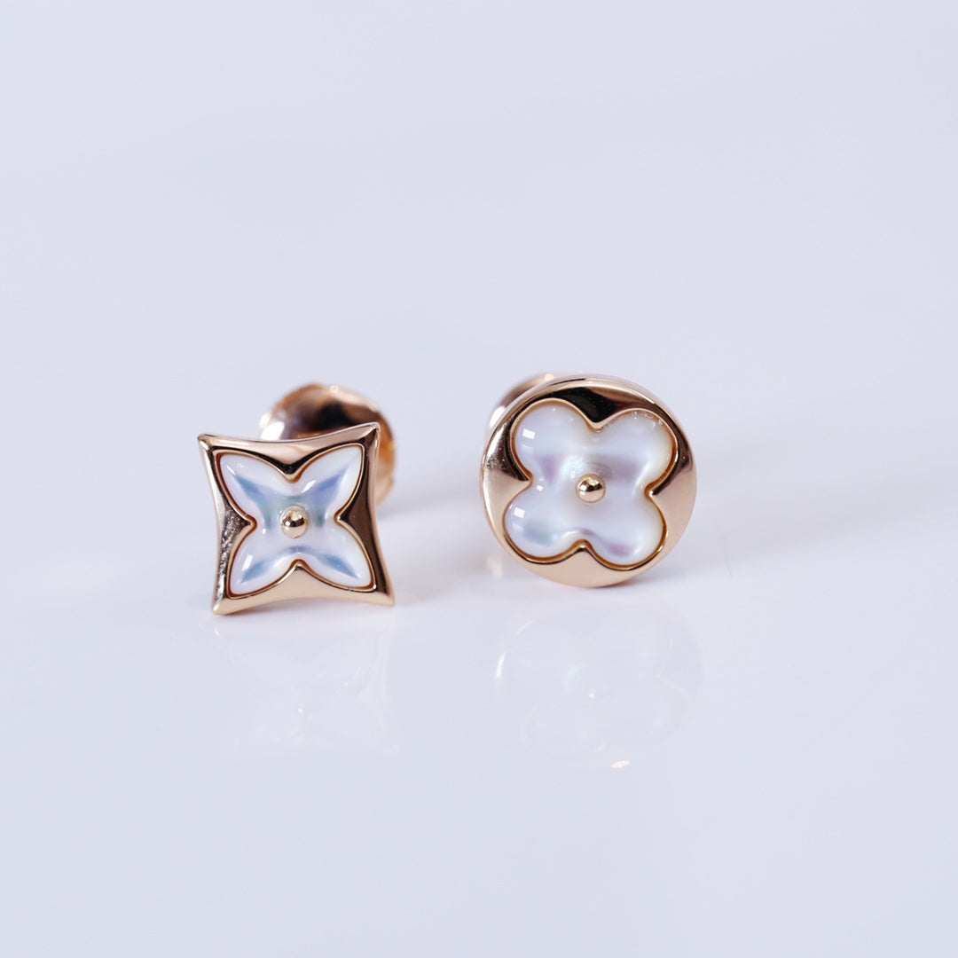 [アンジェラジュエリー]スター＆サン ピンクゴールド モップ スタッドピアス