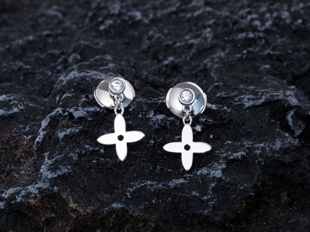 [Angela Jewellery]VIDYLLE SILVER DIAMOND MINI DROP EARRINGS