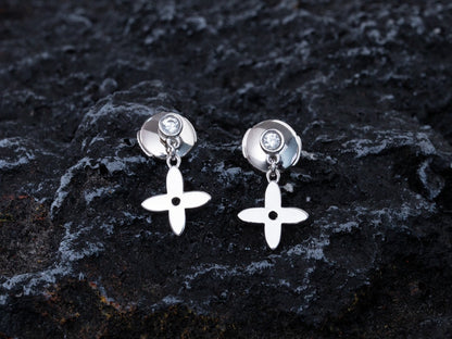 [Angela Jewellery]VIDYLLE SILVER DIAMOND MINI DROP EARRINGS