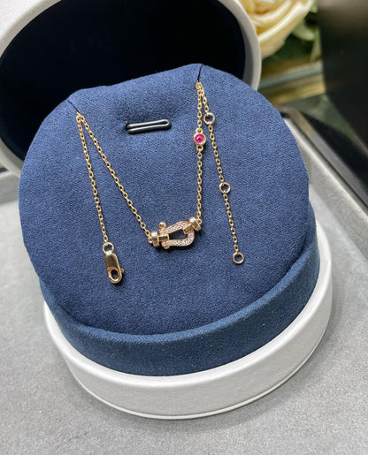 [アンジェラジュエリー]フォース10 ダイヤモンド ピンクゴールドネックレス