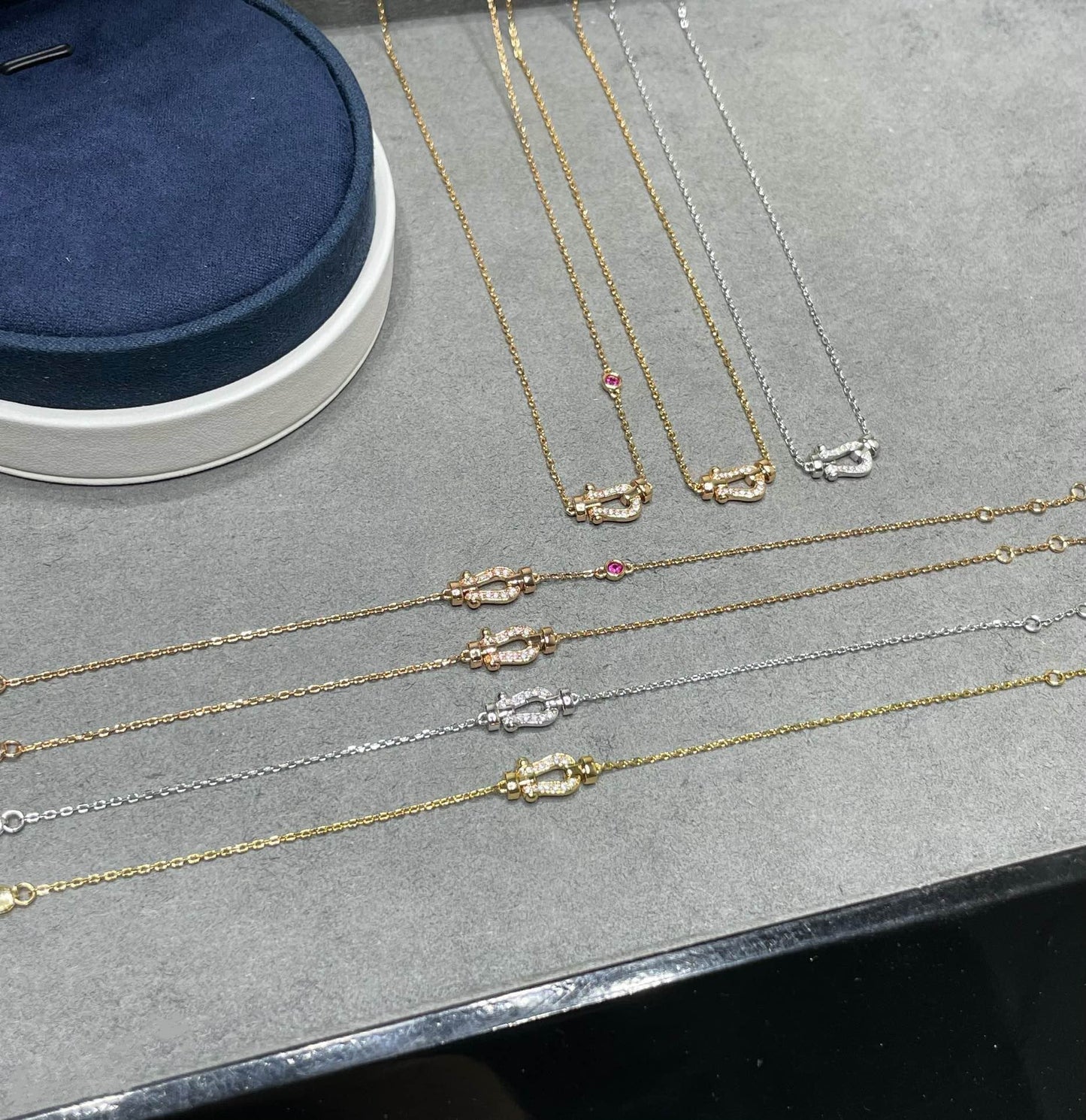 [アンジェラジュエリー]フォース10 ダイヤモンド ピンクゴールドネックレス