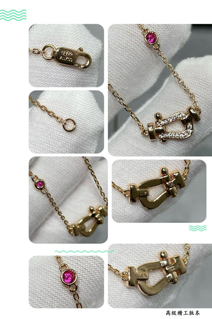 [アンジェラジュエリー]フォース10 ダイヤモンド ピンクゴールドネックレス