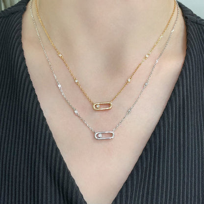 [Angela Jewelry]MOVE UNO DIAMOND NECKLACE