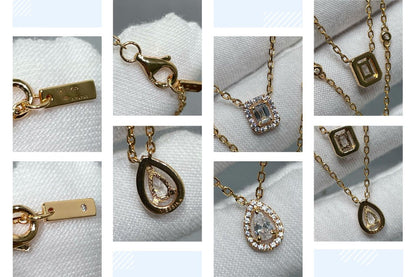 [Angela Jewelry]MY TWIN 2 ROW DIAMOND NECKLACE