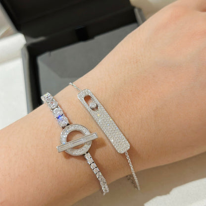 [Angela Jewelry]MOVE CLASSIQUE DIAMOND PAVED BRACELET