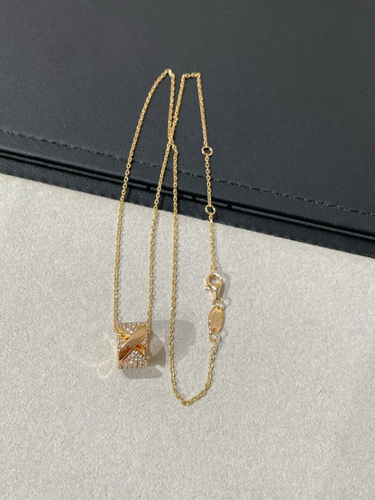 [Angela Jewellery]LIENS EVIDENCE DIAMOND PAVED NECKLACE