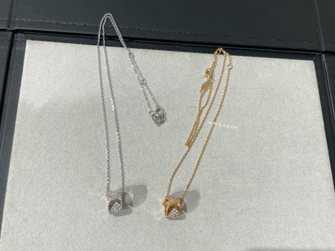 [Angela Jewellery]LIENS EVIDENCE DIAMOND PAVED NECKLACE